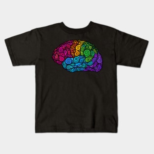 Rainbow brain Kids T-Shirt